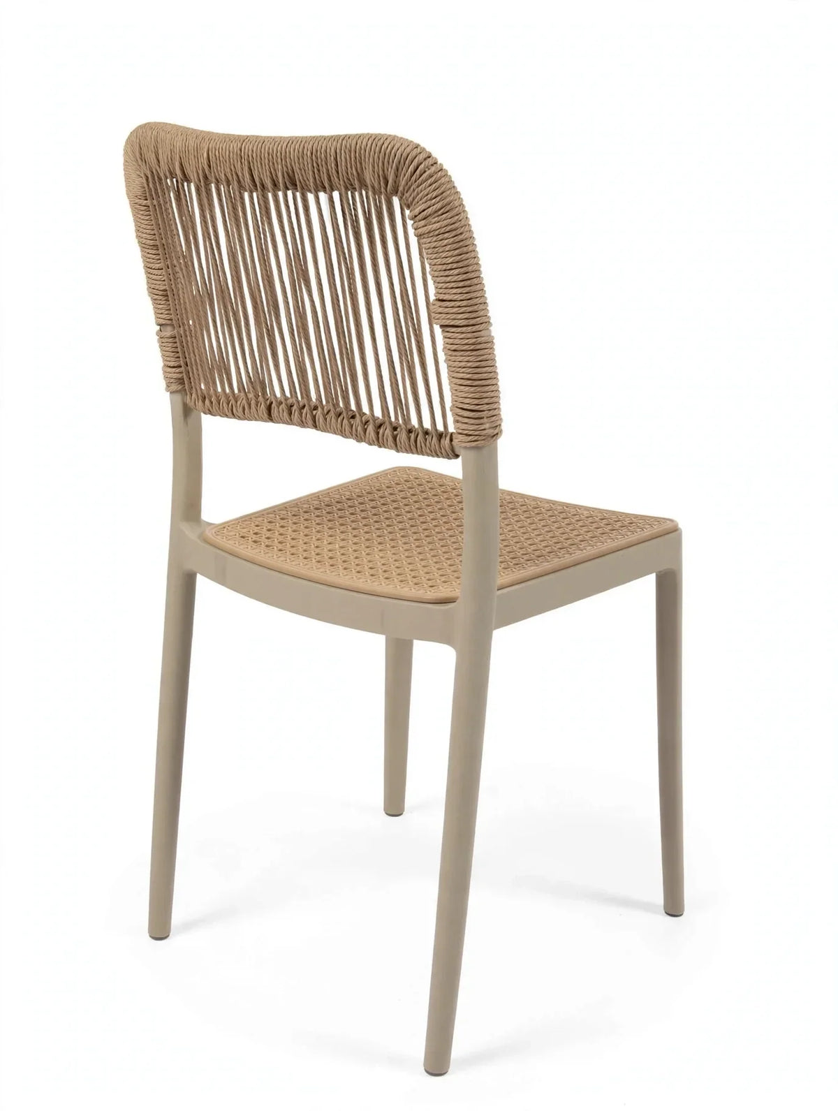 Set de 4 Sillas Austin, Color Taupe, con Espaldar Tejido
