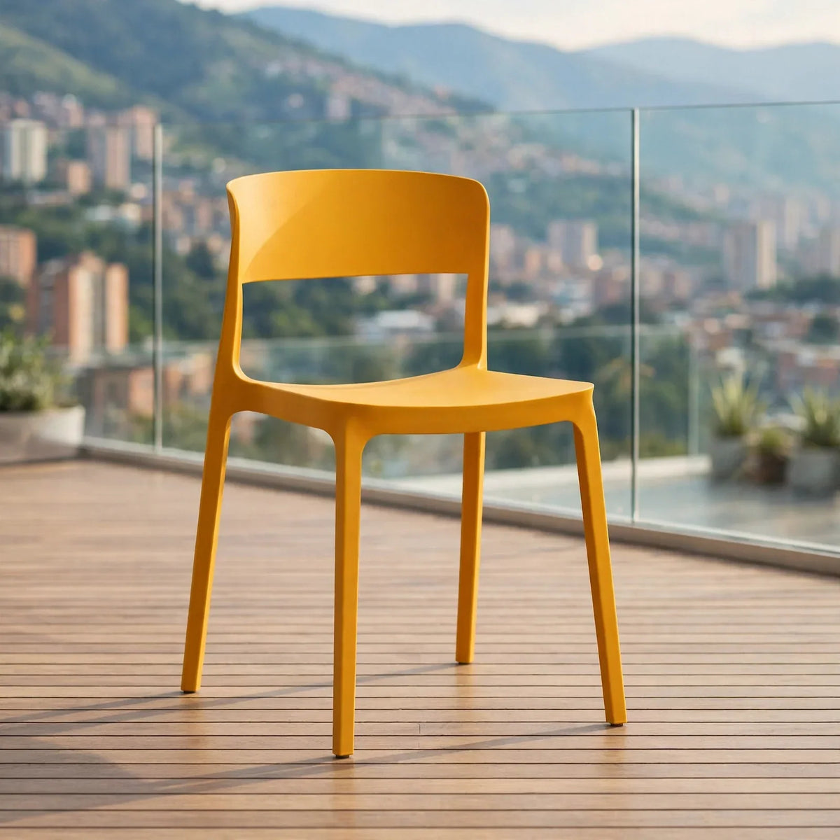 Silla Mónaco, Color Naranja, Diseño Moderno