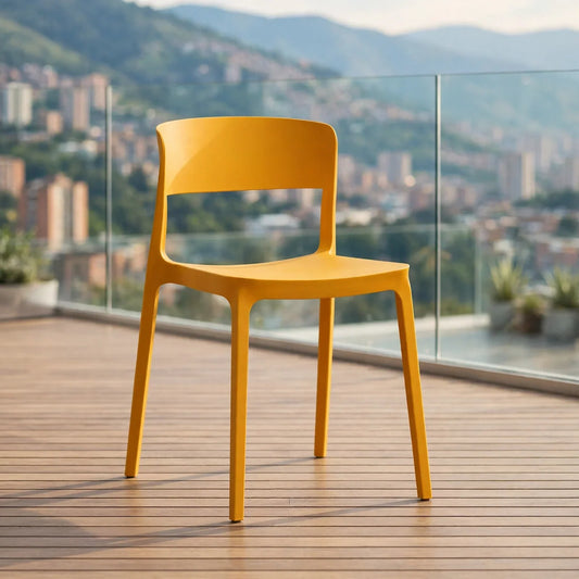 Silla Mónaco, Color Naranja, Diseño Moderno