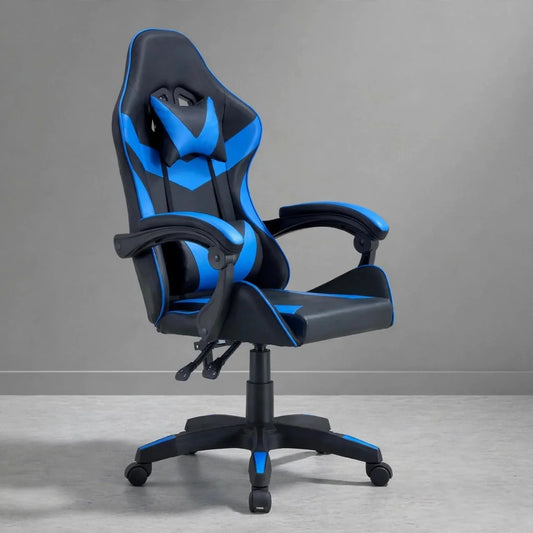Silla Gamer Yekson, Negro y Azul, con Cómodo Espaldar y Rodachines