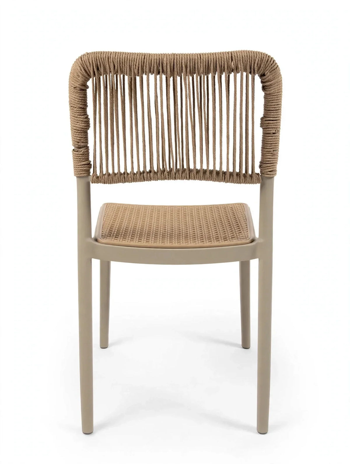 Set de 4 Sillas Austin, Color Taupe, con Espaldar Tejido