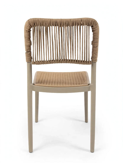 Set de 4 Sillas Austin, Color Taupe, con Espaldar Tejido