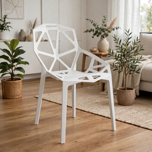 Silla Roxy, Color Gris Oscuro, con Espaldar y Diseño Moderno