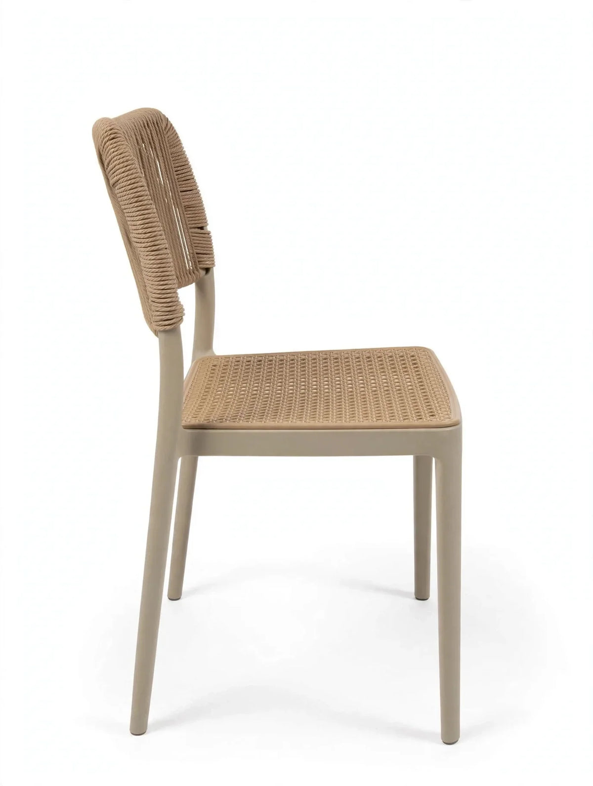 Set de 4 Sillas Austin, Color Taupe, con Espaldar Tejido