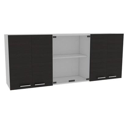 Gabinete Superior Vega color Blanco y Wengue para Cocina.