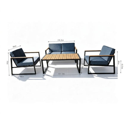 Sala de Exterior Skyline · 4 Piezas · Gris