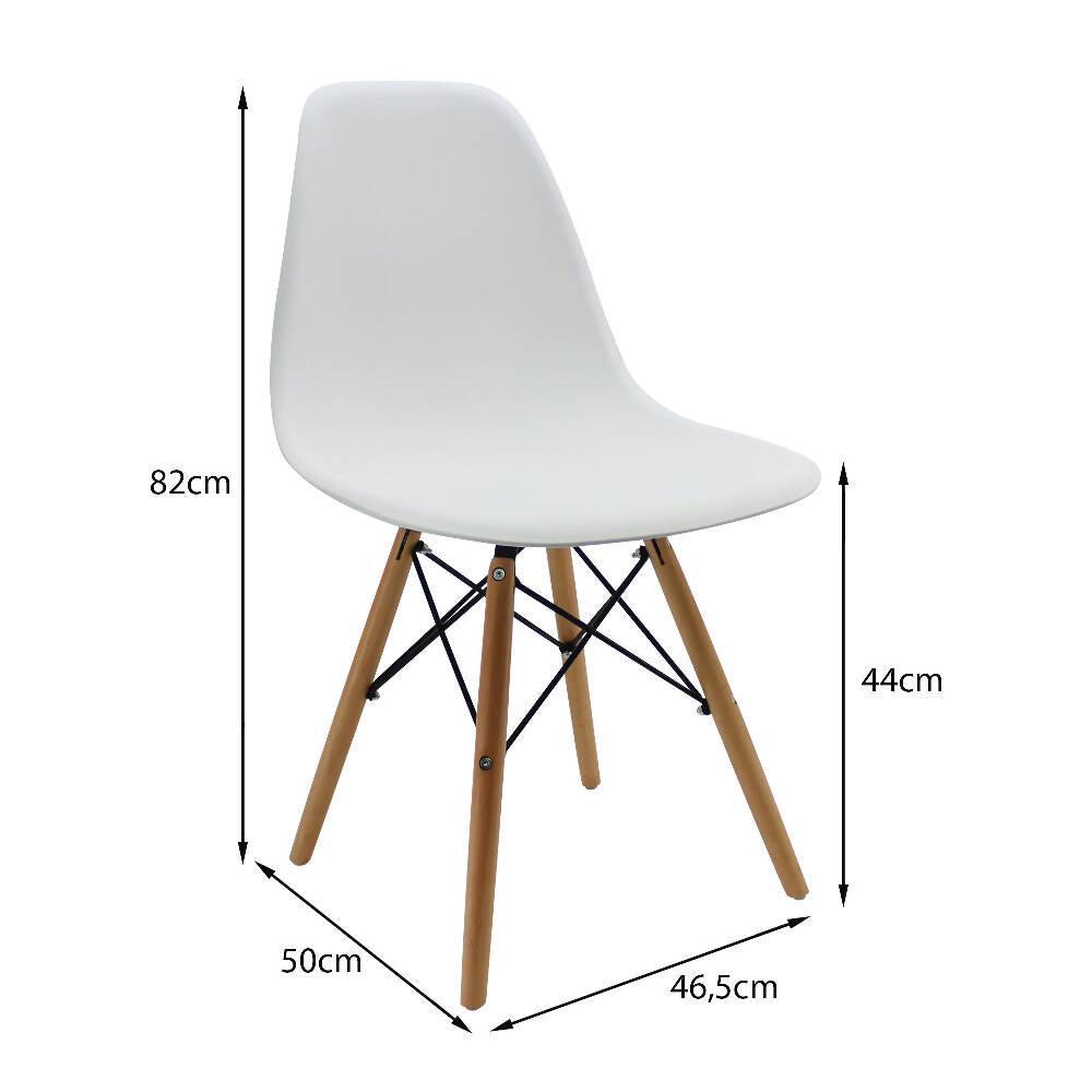 Juego de Comedor Roatan · 4 Sillas · Wengue y Blanco