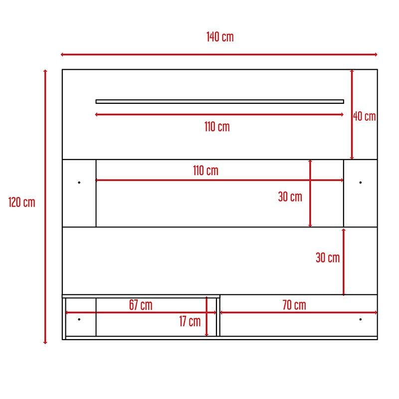 Panel de TV Ascher color Beige y Blanco para Sala.