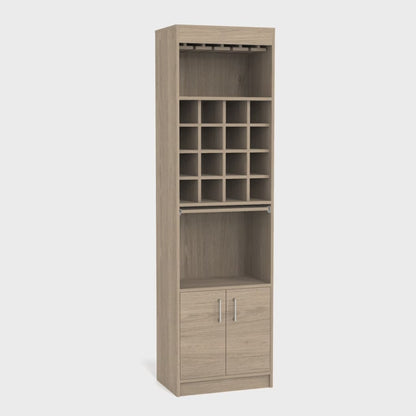 Bar Ascher, Beige, con Dos Puertas y Porta Copas